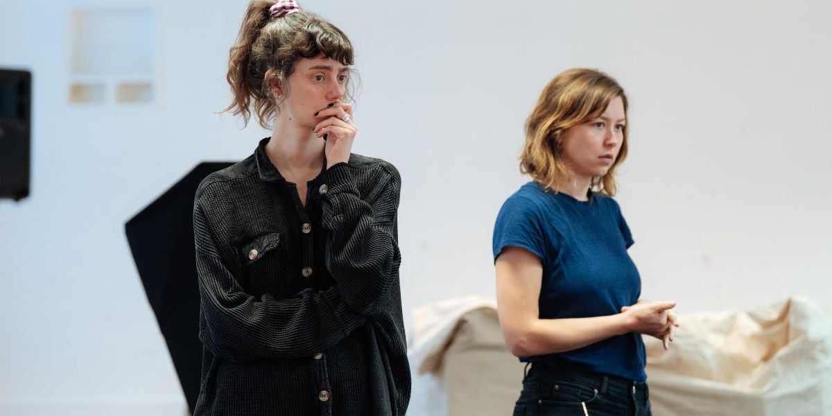 Tanya Renyolds and Liv Hill in rehearsal for 1536