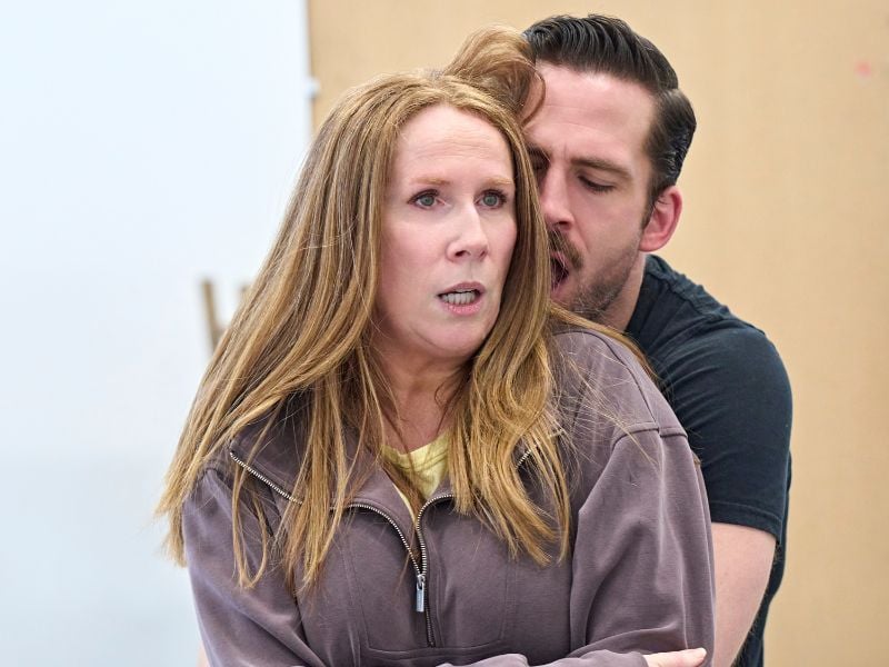 First Look - Catherine Tate in Rehearsals for Oh, Mary! 