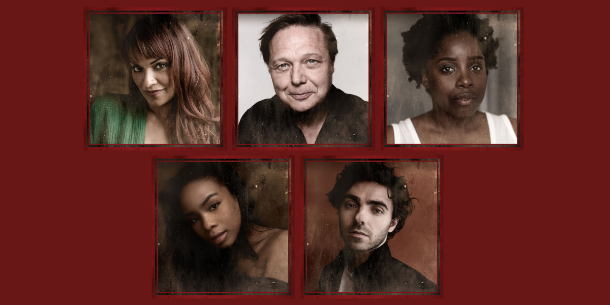 Headshots of Danielle de Niese, Shaun Dooley, Fayth Ifil, Malinda Parris and Nathan Sykes as they join the Hadestown West End cast