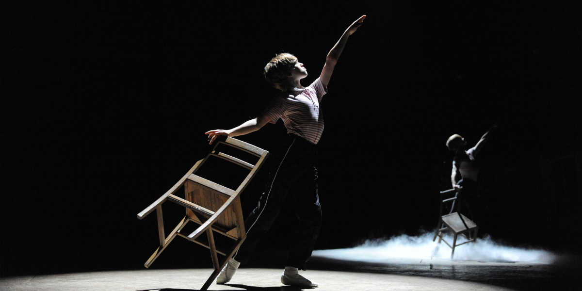 Billy Elliot production shot from the original London run at the Victoria Palace Theatre