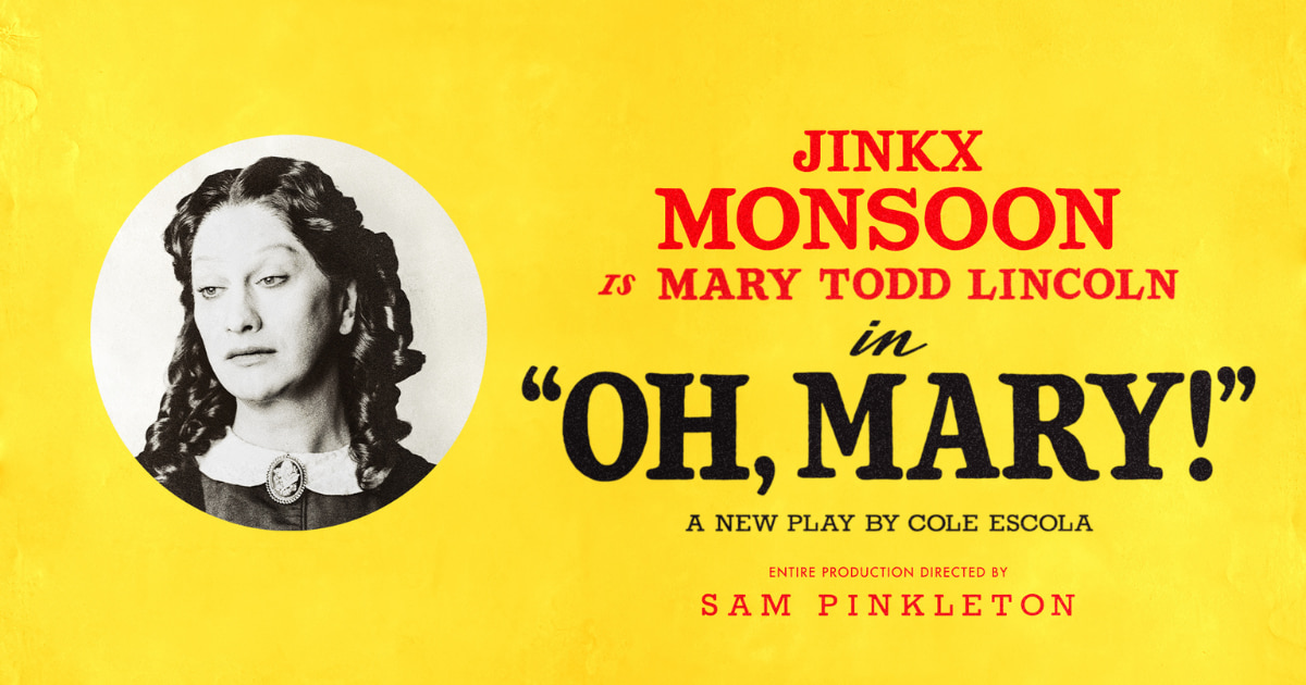Jinkx Monsoon to join the West End Cast of Oh, Mary! as Mary Todd Lincoln