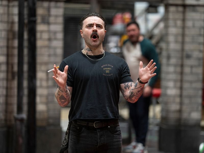 Trainspotting The Musical in the rehearsal room.