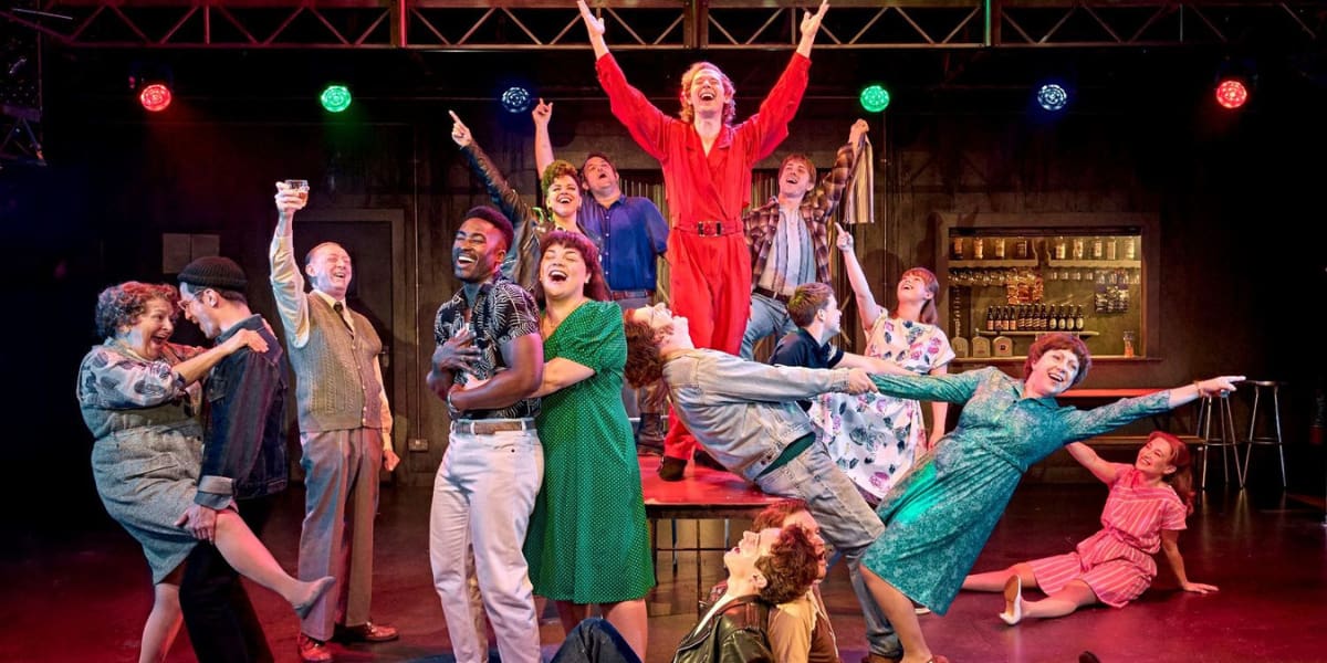 The current cast of the Pride the musical at the National Theatre 