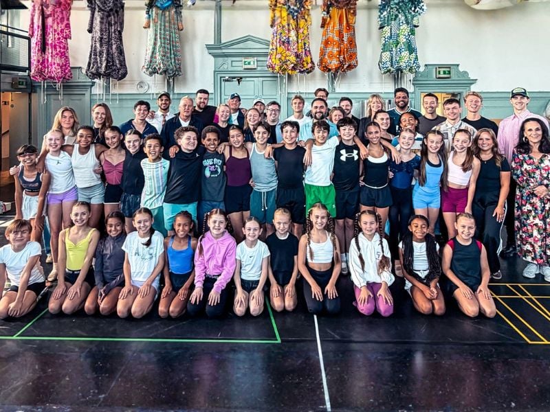 The new west end cast of Billy Elliot in their first day of rehearsals