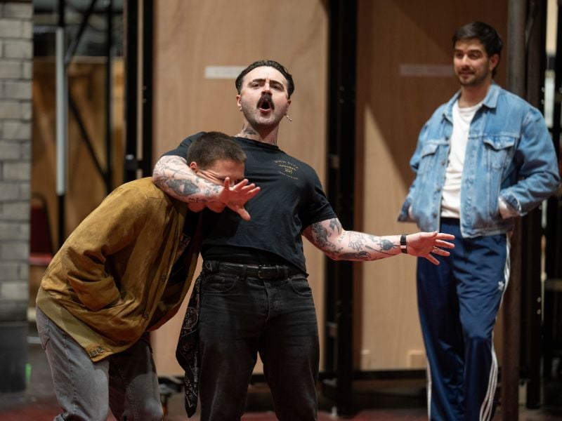 Trainspotting The Musical in the rehearsal room.