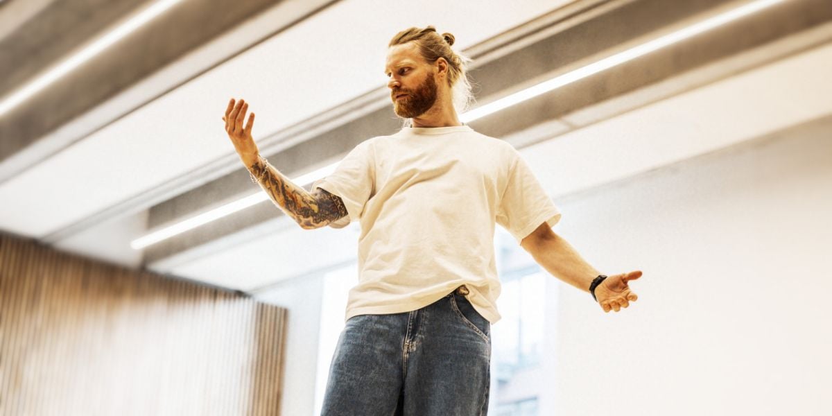 Sam Ryder in the rehearsal room for Jesus Christ Superstar coming to the London Palladium and Theatre Royal Drury Lane.