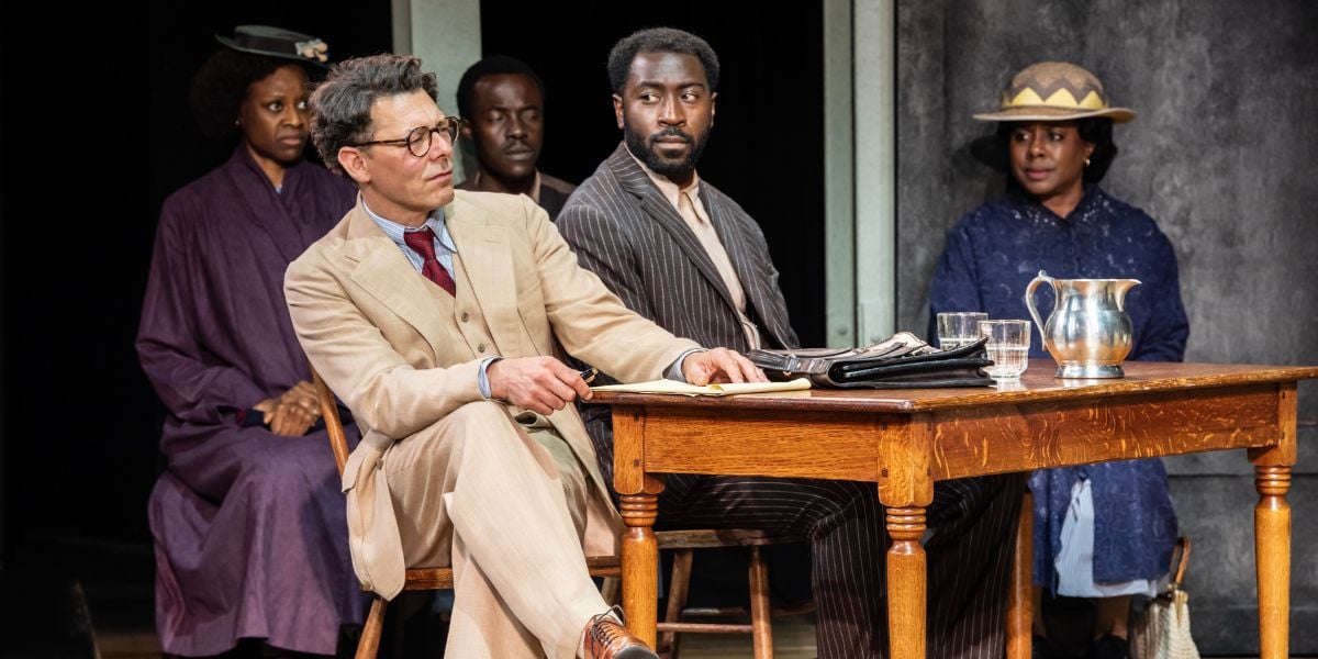 Richard Coyle (Atticus Finch) Aaron Shasanya (Tom Robinson) in To Kill A Mockingbird