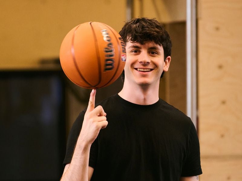 Tobias Turley in rehearsals for Disney's HIGH SCHOOL MUSICAL, credit Matt Crockett
