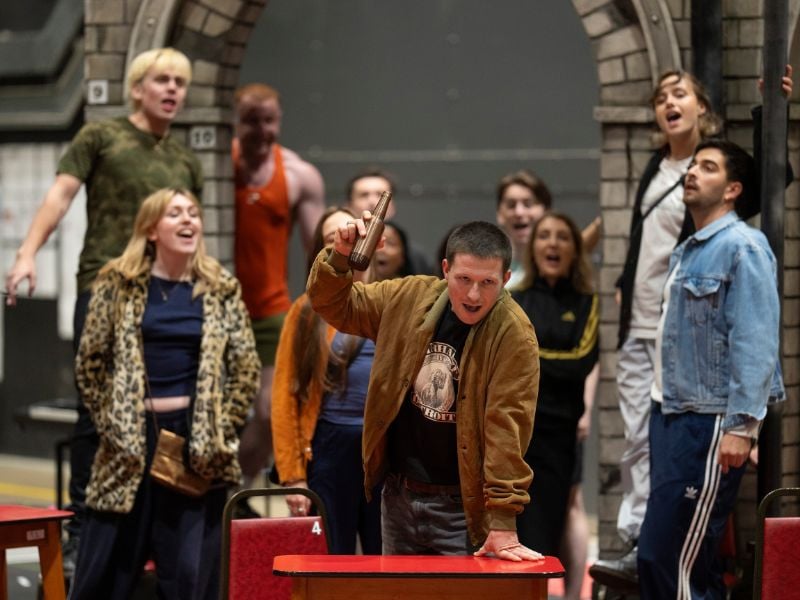 Trainspotting The Musical in the rehearsal room.