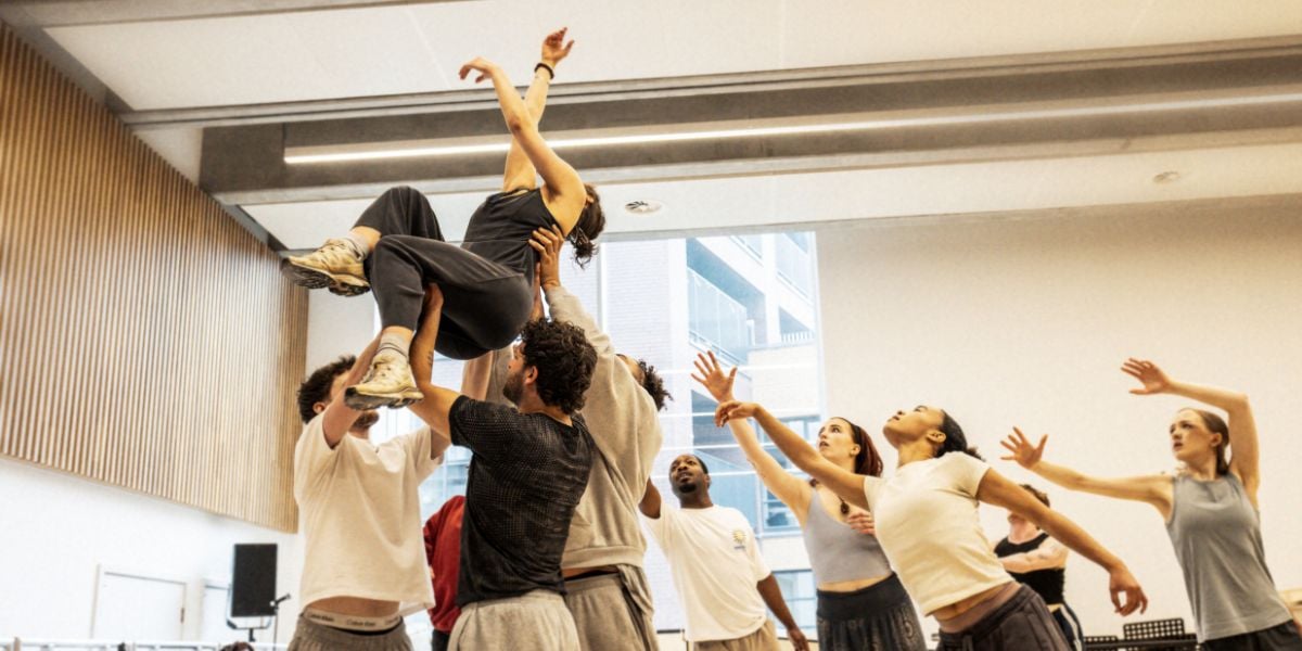 The cast in the rehearsal room for Jesus Christ Superstar coming to the London Palladium and Theatre Royal Drury Lane.