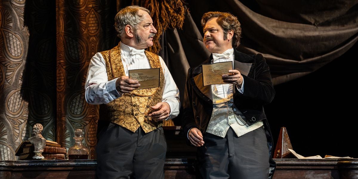 Martin Ball as Monsieur Firmin & Adam Linstead as Monsieur André in Phantom of the Opera.