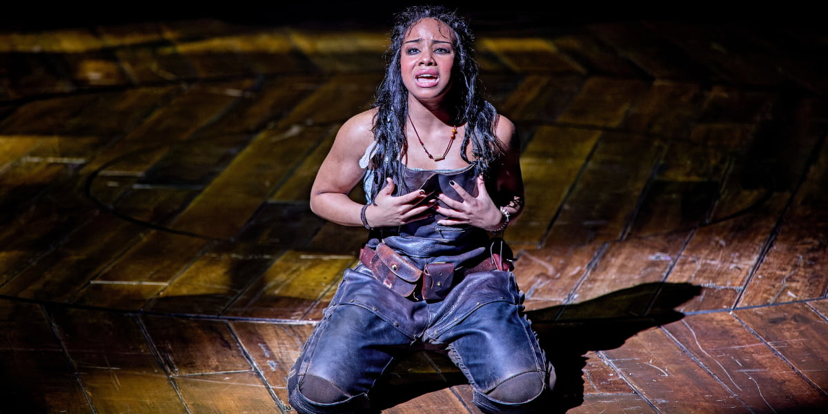 The cast of Hadestown, playing at the Lyric Theatre, London. 