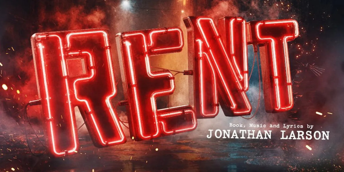 Promotional artwork for the Rent London revival 2026, the 30th anniversary West End production of Jonathan Larson’s musical.