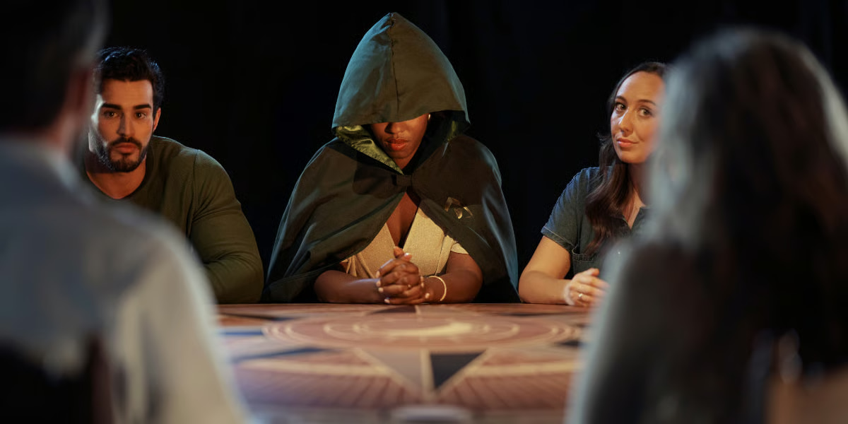 The Traitors gather around the iconic round table at The Traitors Live Experience.